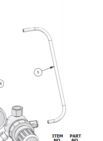 Binks 82-731 1 Quart  Cup Air Tube 1/8