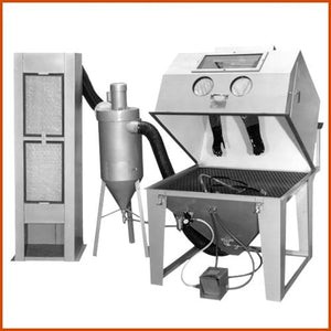 TRINCO™ Model 40×40 split level DELUXE with 600 CFM Abrasive Separator (1587599671331)