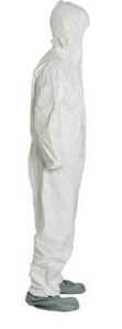 DuPont™ Tyvek® 400 Coveralls (Attached Hood and Boots, Elastic Wrists and Ankles) - XLarge - 25/Pack