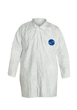 Load image into Gallery viewer, DuPont™ Tyvek® 400 Frock - Collar - Open Wrists - Extends Below Hip - Front Snap Closure - Serged Seams - White - XL - 30/PK