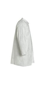 DuPont™ Tyvek® 400 Frock - Collar - Open Wrists - Extends Below Hip - Front Snap Closure - Serged Seams - White - 4X - 30/PK