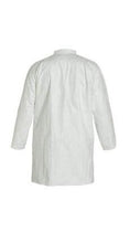 Load image into Gallery viewer, DuPont™ Tyvek® 400 Lab Coat - Collar - Open Wrists -Extends Below Hip - Front Snap Closure -2 Pockets -Serged Seams -White - XL - 30/PK