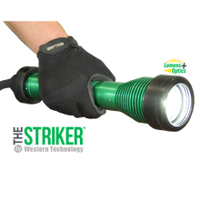 Load image into Gallery viewer, STRIKER™ C-Model LED Lighthead w/ 100ft 14/3 SOOW cable, Explosion Proof Power Box w/ 15A Plug, Short Handle (includes Hook &amp; Dome Diffuser)