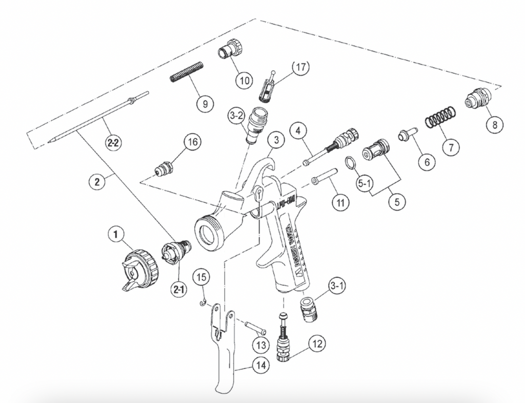 IWATA 93843530 Air Valve Seat Set