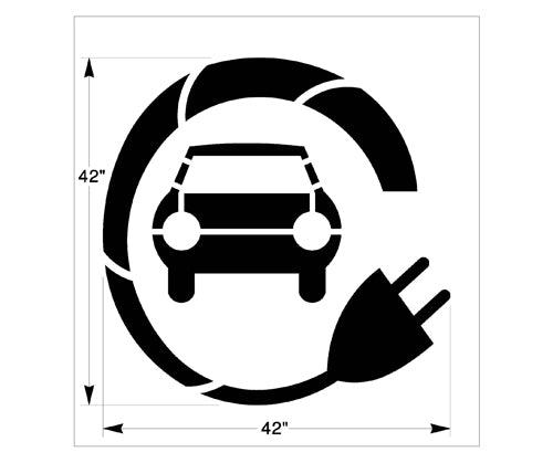 NEWSTRIPE Walgreens Electric Car Parking Stencil