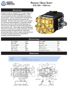 Annovi Reverberi - XT914N 3/2000 1450RPM Pump