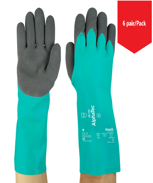 Ansell AlphaTec® 58-735 Nitrile Glove Coating Material Cut Resistant Gloves - 6Pr/Pk