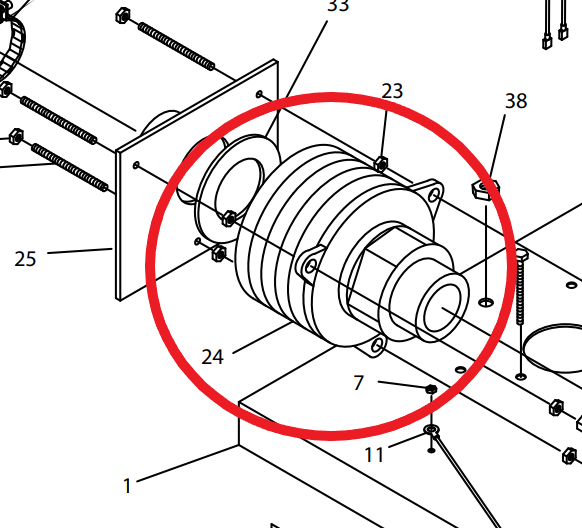 Apollo A4164 Motor for PRO‐MIST, MIGHTY‐MIST