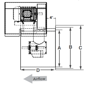 36″ Tube Axial Paint Booth Fan Less Motor