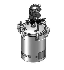 Binks 183G 5 Gallons ASME Galvanized Carbon Steel Pressure Tank - Double Regulated  & No Agitator