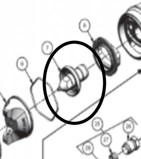 Binks 45-11050-85 Gun Nozzle .85MM - Stainless/Plastic - Pressure