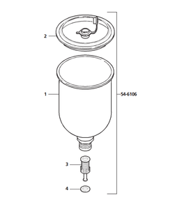 Binks 54-6106 Aluminium 900cc Gravity Feed Cup