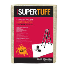 Load image into Gallery viewer, Trimaco SuperTuff™ Canvas Drop Cloths - 12oz. 12′ x 15′ (4/Pack)