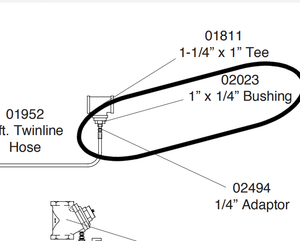 Clemco 02023 1” x 1/4” Pipe Bushing