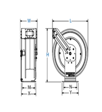 Load image into Gallery viewer, EZ-T Spring Driven Hose Reels -3000 PSI - Less Hose (3/8&quot; Hose Dia. x  50&#39;)