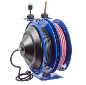 Spring Driven C Series "Combination" Hose Reel : Single Industrial Receptacle / 3/8" / 50 ft / 12 GA / 50 ft