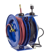 Load image into Gallery viewer, Spring Driven Air/Electric Combo Reel - 300 PSI - C Series w/ Hose &amp; Cord