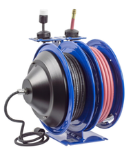 Load image into Gallery viewer, Spring Driven Air/Electric Combo Reel - 300 PSI - C Series w/ Hose &amp; Cord