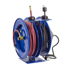 Spring Driven C Series "Combination" Hose Reel : Single Industrial Receptacle / 3/8" / 50 ft / 12 GA / 50 ft