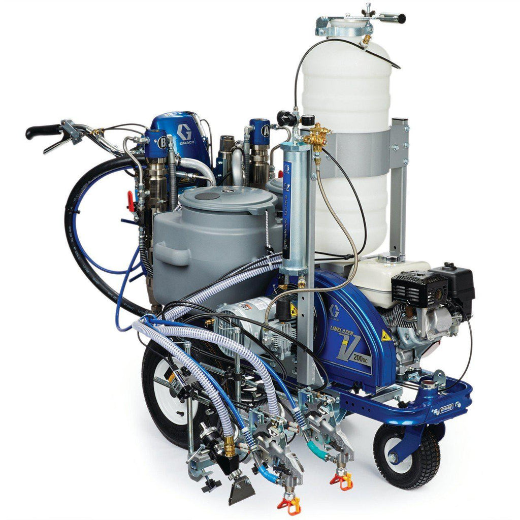 Graco LineLazer V 200DC HP Reflective Series Airless Line Striper w/ 1 Auto Guns & 1 Tank