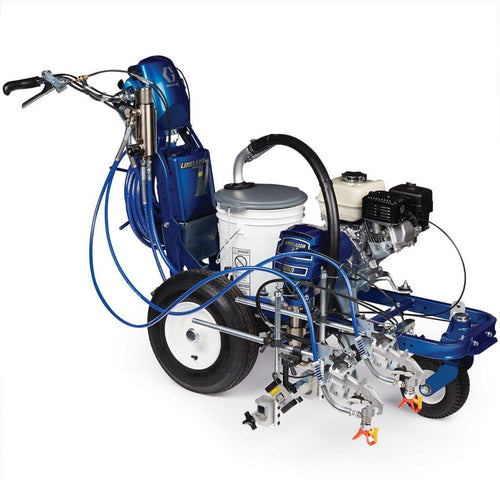 LineLazer V 3900 HP Automatic Series 3300 PSI @ 1.25 GPM Honda GX120 Gas Airless Line Striper - 2 Guns (1 Auto Gun & 1 Manual Gun)