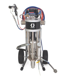 Graco Merkur Bellows 1500 PSI @0.8 GPM 15:1 U-Cup w/ Drain Valves, Fluid Filter & DataTrak - Cart Mount Piston Pump w/ Air-Assisted Airless (AA) Package