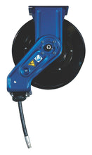 Load image into Gallery viewer, Graco SD20 Series Hose Reel w/ 1/2 in. X 50 ft.  Hose - Oil - Metallic Blue (Overhead Mount)