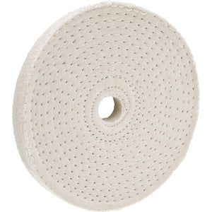 Woodstock Tools 3" x 40 Ply x 1/2" Spiral Sewn Buffing Wheel, 5000 RPM