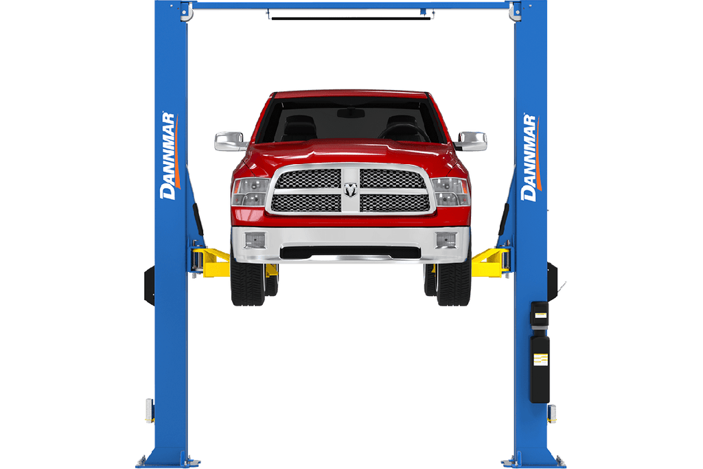 Dannmar D2-12C 12,000-lbs. Capacity Heavy-Duty Two-Post Lift / Symmetric Clearfloor / Triple-Telescoping Low-Pro Arms