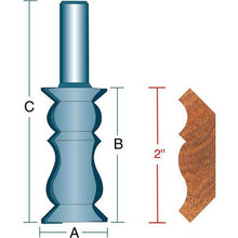 Load image into Gallery viewer, DC1520 2&quot; Crown Moulding 1/2&quot; Shank