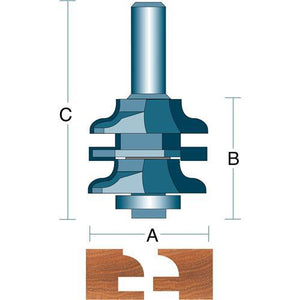 DC1689 1 pc. Quarter Round Stile & Rail 1/2" Shank