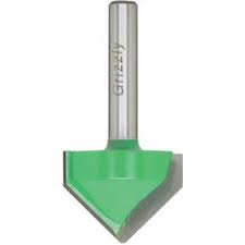 Grizzly Industrial 90 V-Groove Bit, 1/4" Shank, 1" Cutter Dia.