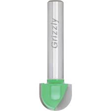 Grizzly Industrial Roundnose Bit, 1/4" Shank, 5/8" Cutter Dia.