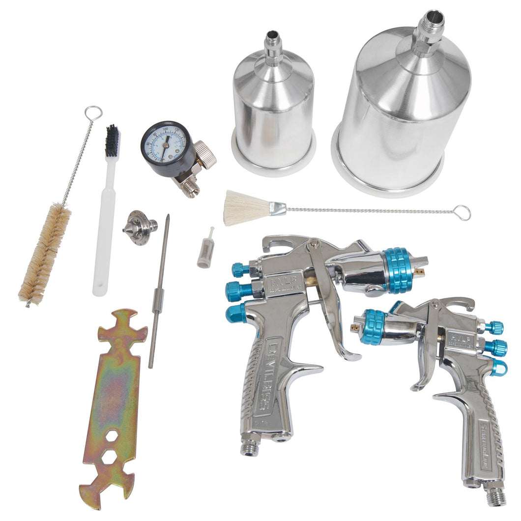 DeVilbiss StartingLine HVLP Gravity Feed Paint Spray Gun Kits 802342