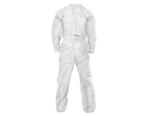 Kimberly Clark Kleenguard A20 Breathable Particle Protection Coveralls - Zipper Front - White - Medium - 24 Each Case