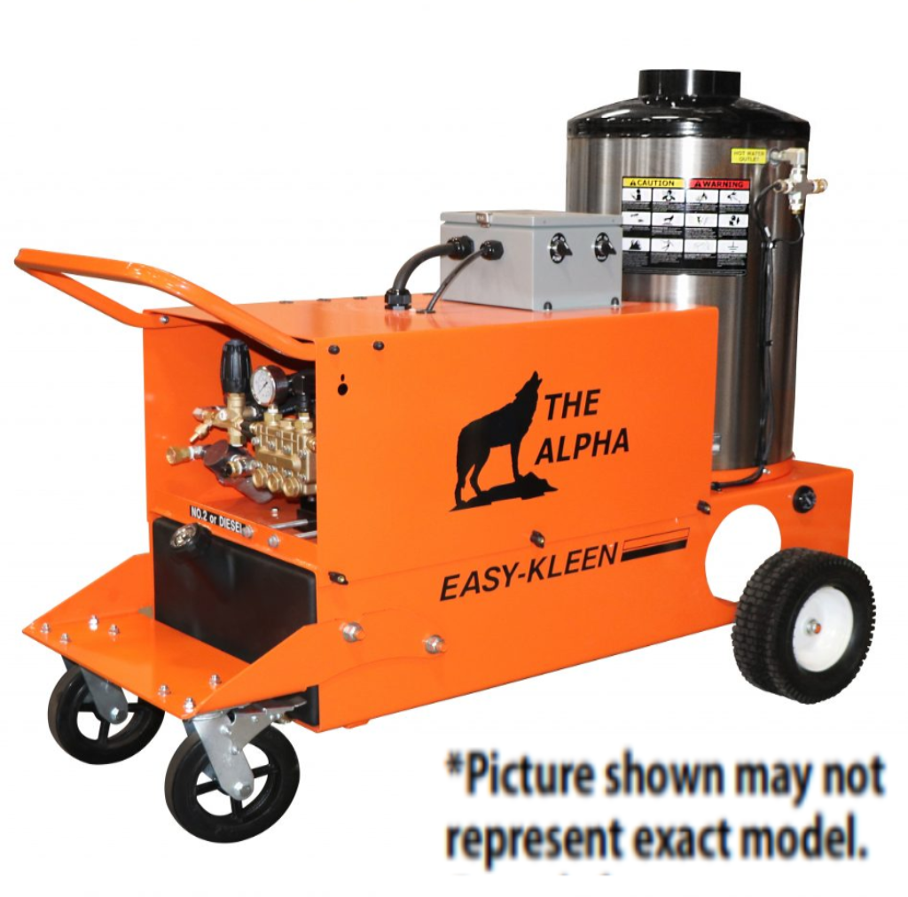 Easy-Kleen 3000 PSI @ 4.0 GPM Flange/Coupling Drive 7.5HP 220V-1PH Hot Water Electric Pressure Washer - Oil Fired