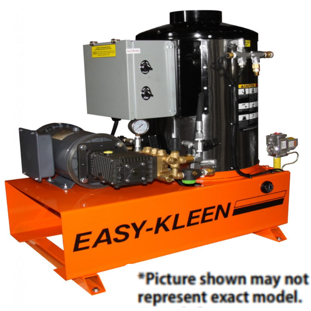 Easy-Kleen 2000 @ 4.0 PSI Flange/Coupling Drive 5HP 208/440/575V - 3PH Industrial Hot Water Electric Pressure Washer - Natural Gas & Propane Gas