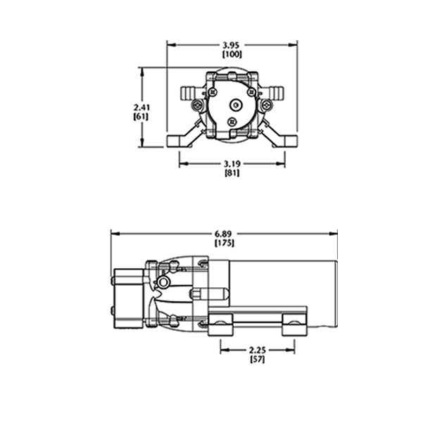 EVERFLO EF1000 1.0GPM 40PSI 12V 4A Diaphragm Pump