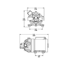 EVERFLO EF7000 7.0GPM 60PSI 12V 23A Diaphragm Pump