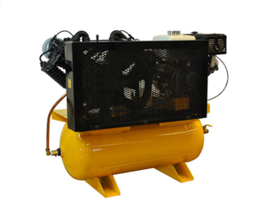 EMAX 18HP 30gal. Honda Horizontal Gas Air Compressor -w/ Pressure Lube Pump (Electric Start)