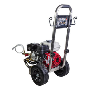 BE 196cc Honda GX200 2500 PSI @ 3.0 GPM External Unloader General TP2530J34 Pump Stainless Steel Pressure Washer