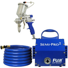 Load image into Gallery viewer, Fuji Semi-PRO 2 HVLP Gravity Feed Spray System w/ 400cc Aluminum Cup &amp; 1.3 mm Air Cap Set, Blue