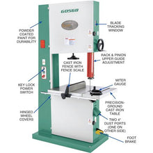 Load image into Gallery viewer, Grizzly Industrial 24&quot; 5 HP Industrial Bandsaw