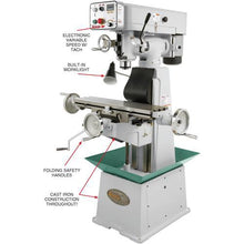 Load image into Gallery viewer, Grizzly Industrial 8&quot; x 30&quot; 1-1/2 HP Variable-Speed Vertical Mill