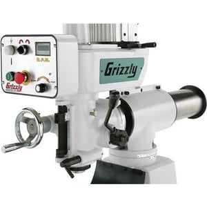 Grizzly Industrial 8" x 30" 1-1/2 HP Variable-Speed Knee Mill with Ram Head