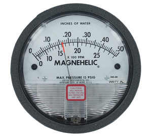 Global Finishing Solutions Magnehelic Gauge 0 - 0.5" W.C. w/ Mount Kit