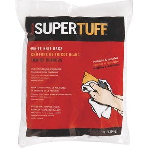 Trimaco Supertuff Recycled White Knit Rags #10 Box - 8lbs net