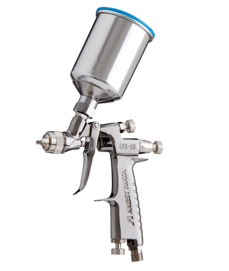 IWATA LPH80-104G Compact HVLP Gravity Spray Gun - 1.0 MM (Wide Fan) w/ PCG2D1 150ml Aluminum Gravity Cup