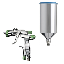 Load image into Gallery viewer, IWATA LS400-1205 Gravity Feed Hand Spray Gun w/ PCG10D-2 1000ML Aluminum Cup