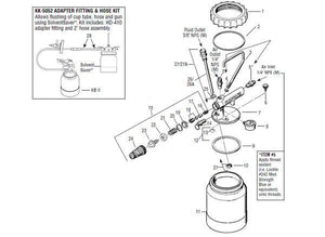 Devilbiss  KB Two-Quart Pressure Cup KB-555 Aluminum (Tank only)